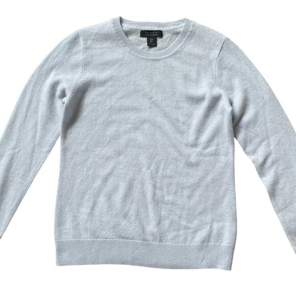 Tahari 100% Cashmere Sweater M | Cloud Blue, NWOT, Quiet Luxury, Vince Vibes - Picture 1 of 5